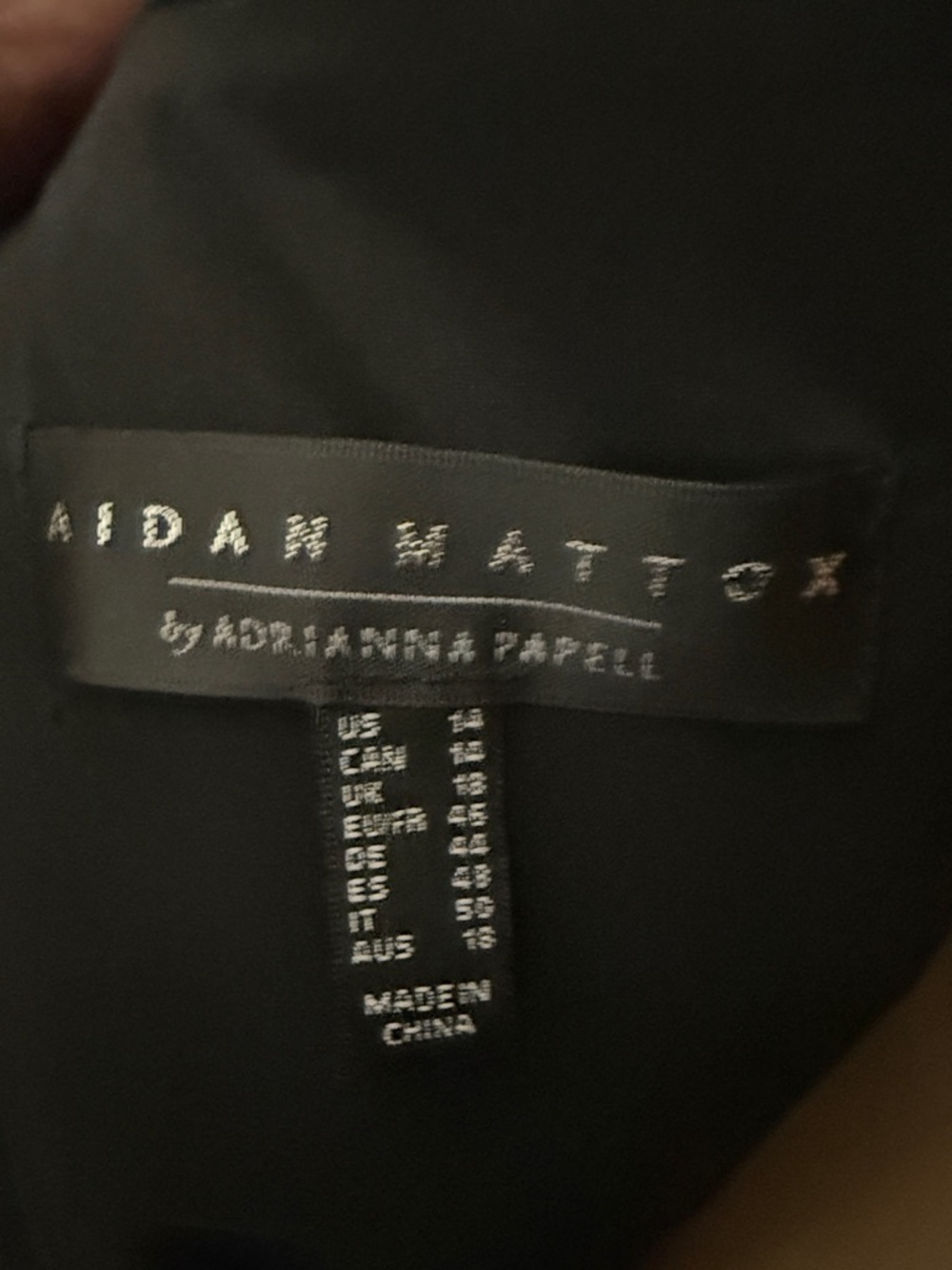 Aidan Mattox Black V-Neck Embellished Gown - Picture 7 of 8